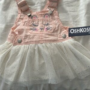 OshKosh Pink and White Dress with Tulle Skirt